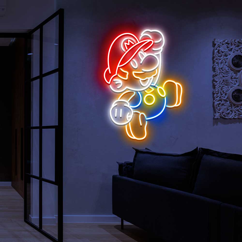 Mario Bros Neon Sign - Custom Personalised LED Neon Signs, Handmade ...