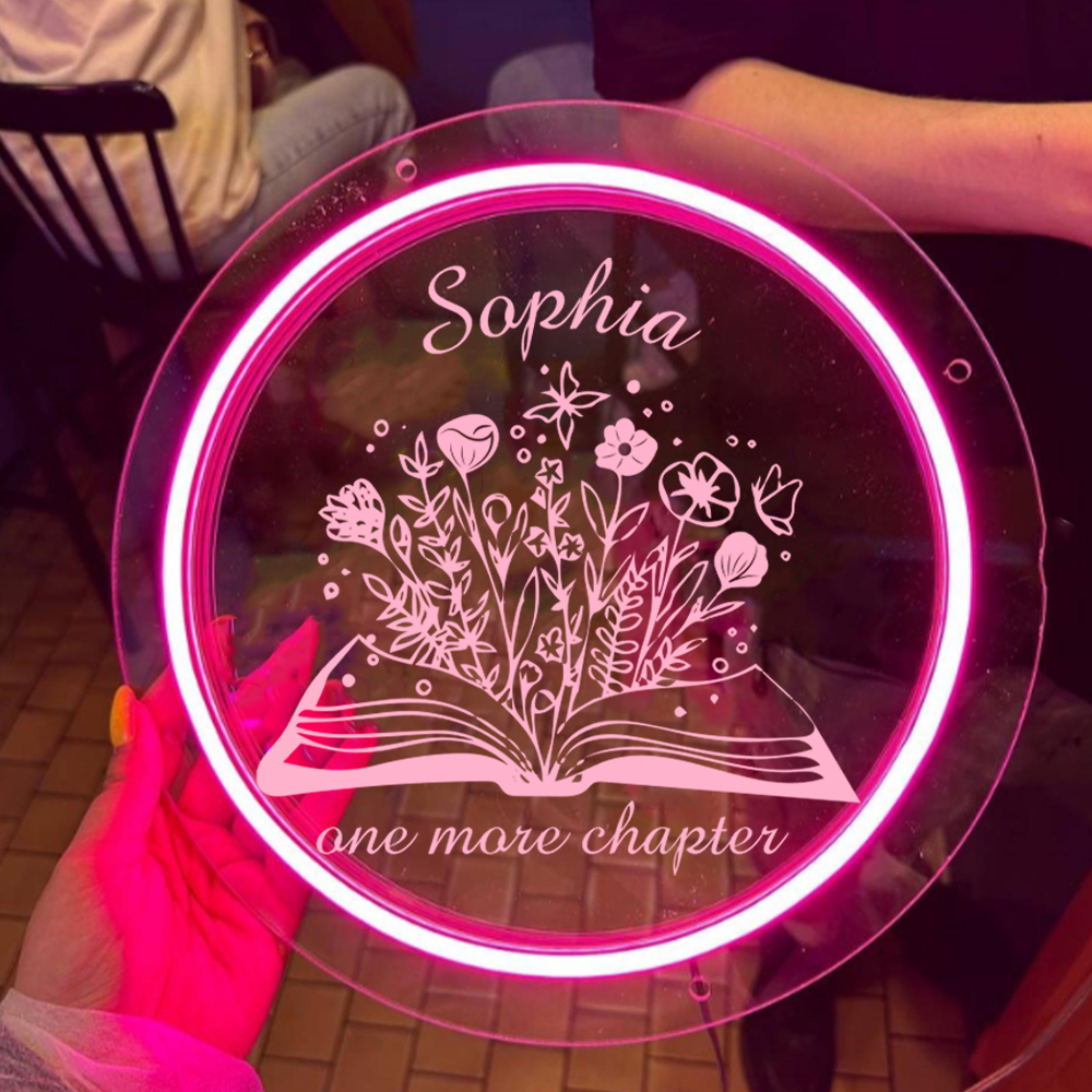 Custom Name One More Chapter Laser Sign