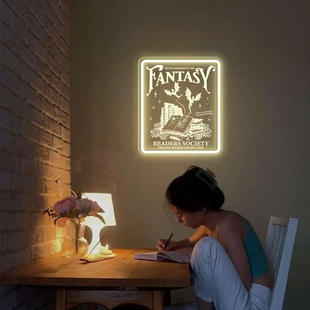 Fantasy Readers Society Laser Sign