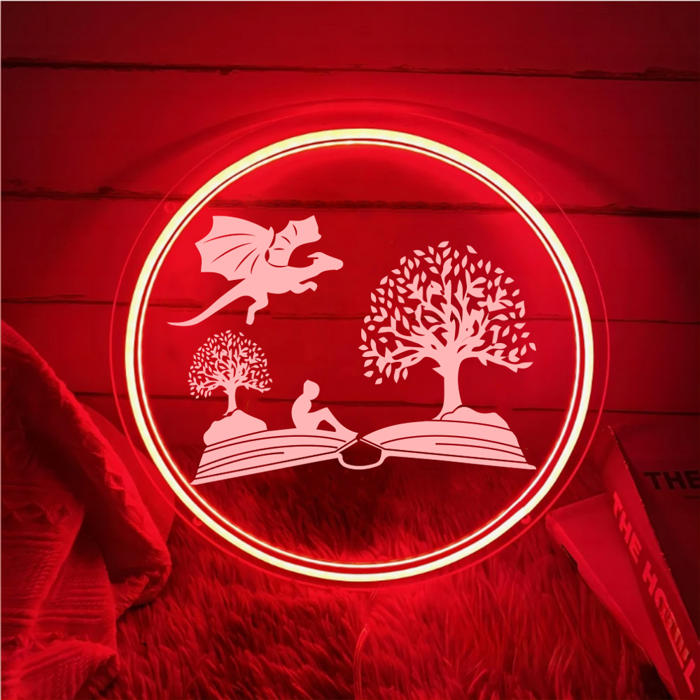 Book Lover Gift Laser Sign