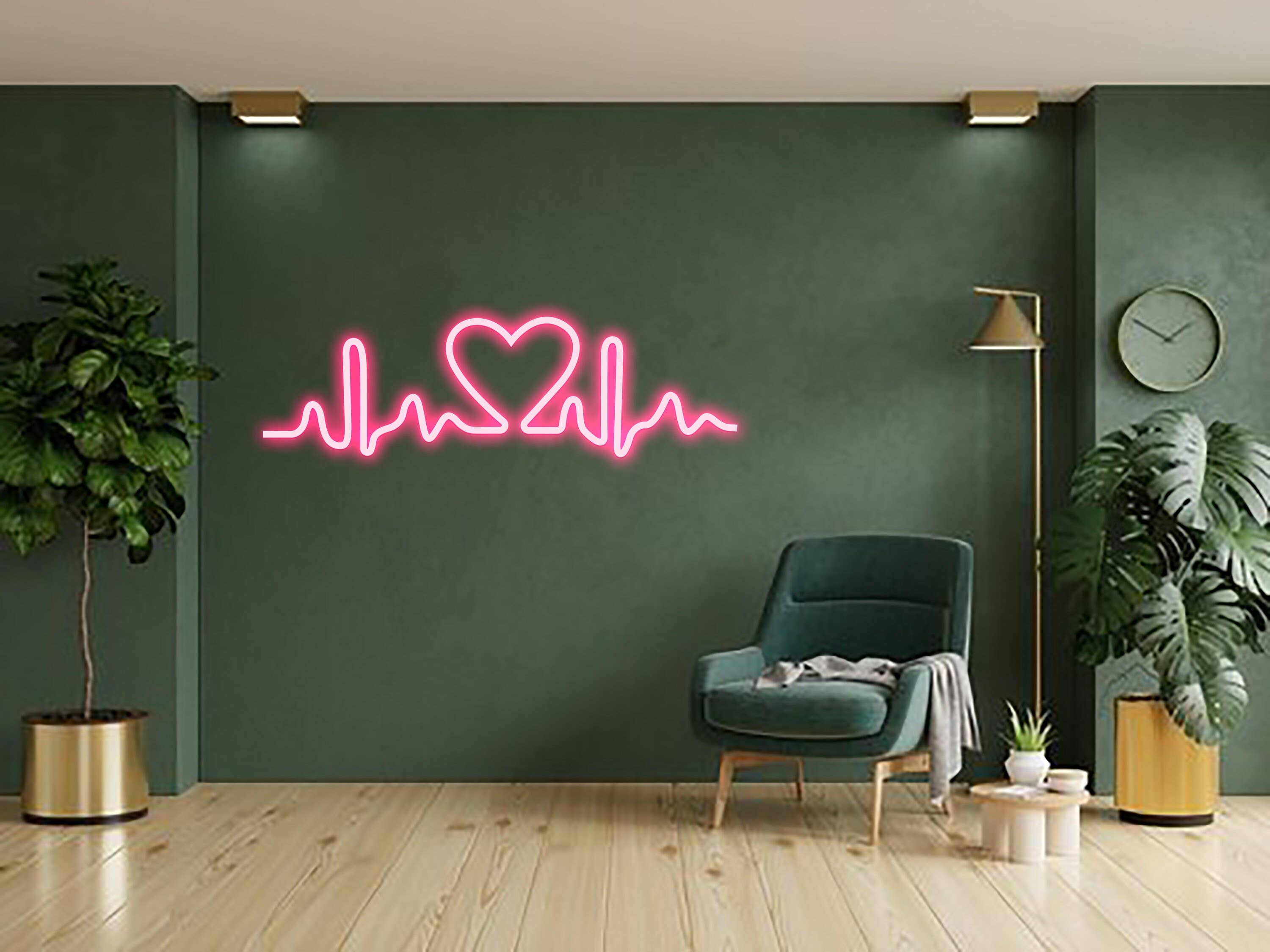 Heart Beat Neon Sign Love Art Wall Decor