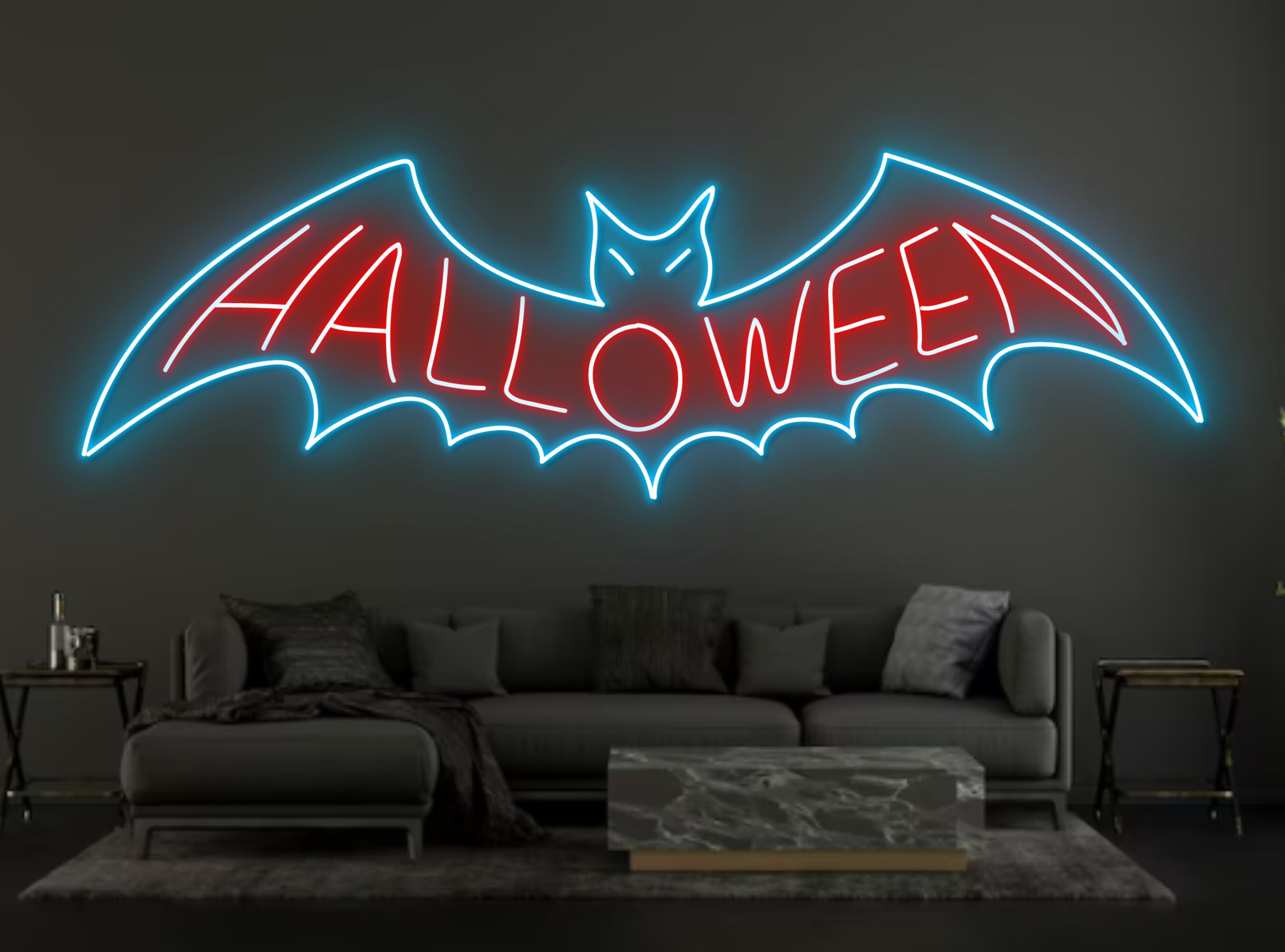 Halloween Bat Bird Neon Sign