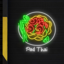 Pad Thai Neon Sign Thailand Restaurant Wall Decor