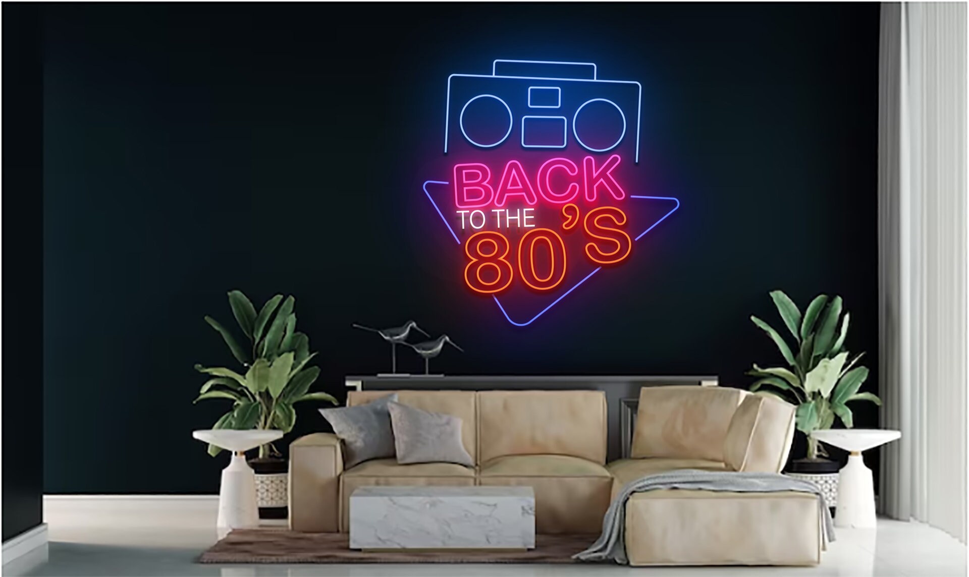 Back To The 80's Neon Sign Decoration Signage