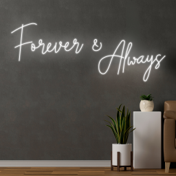 Forever And Always Neon Sign Wedding Party Couple Wall Decor