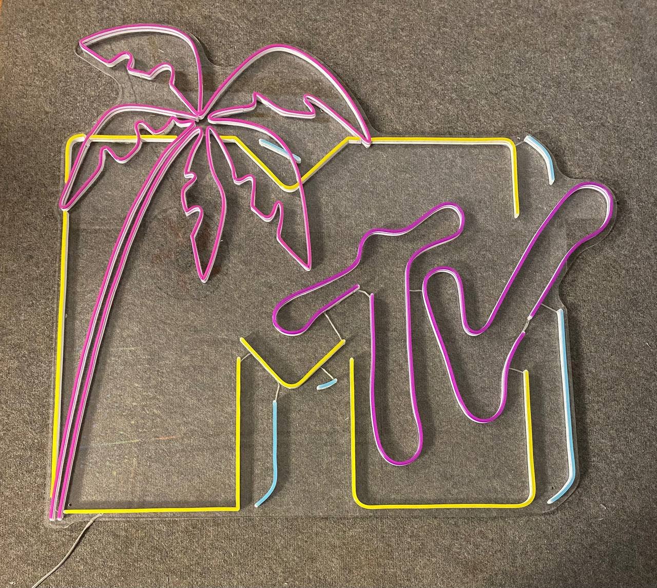 MTV Neon Sign Music Television Led Sign Wall Decor