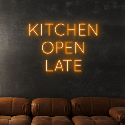 Kitchen Open Late Neon LED Sign Restaurant Sign Decor