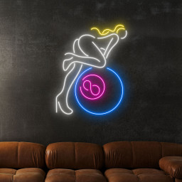 Lady Billiard Neon Sign Wall Art Decor