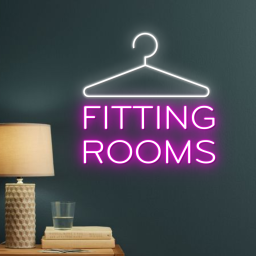 Fitting Room Hanger Neon Sign Clothes Shop Signboard