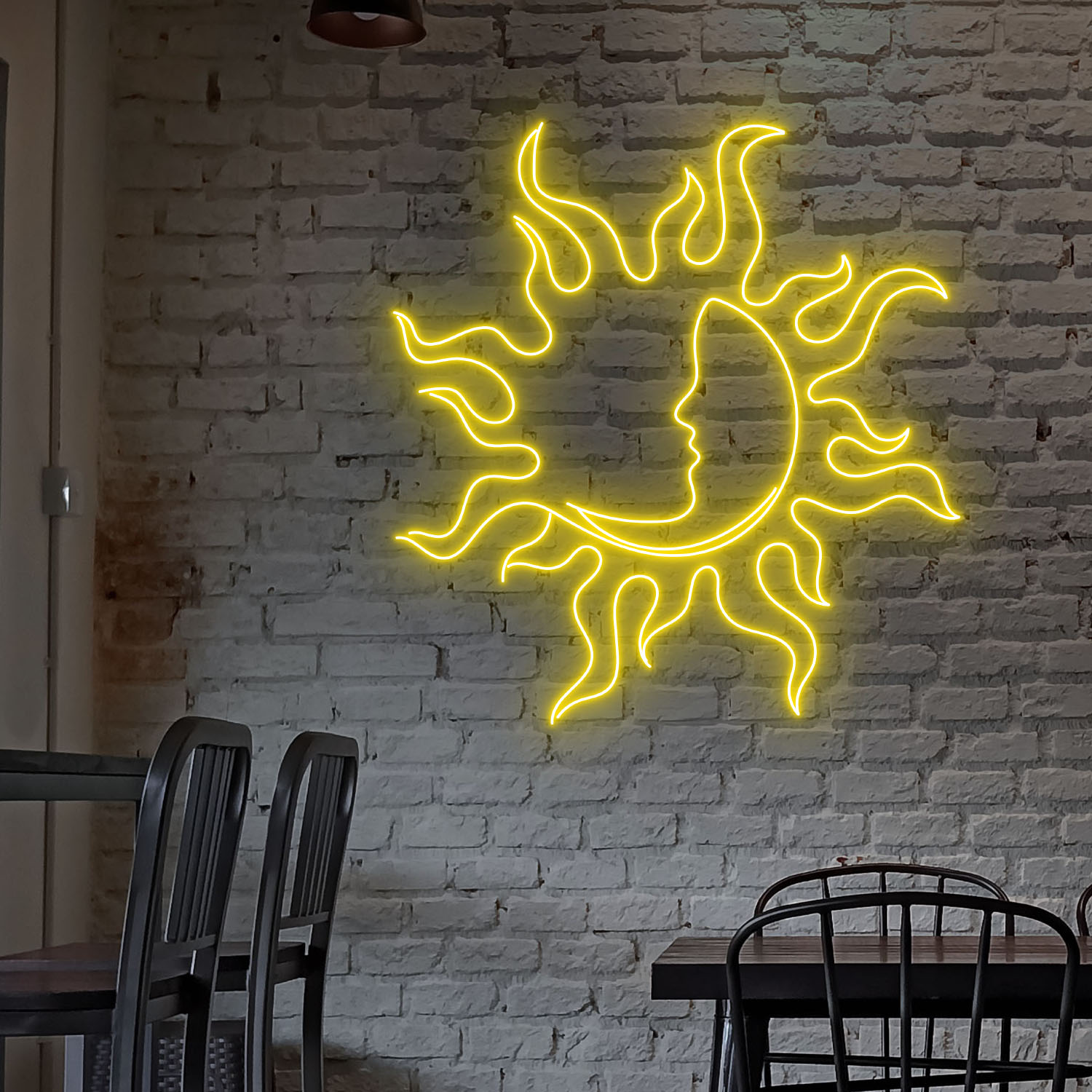 Sun And Moon Neon LED Sign Wall Art Home Decor