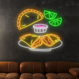 Empanadas Spanish Food Neon Sign Restaurant Wall Decor