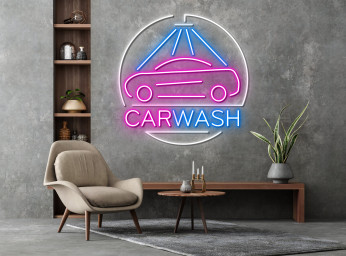 Car Washing Service Neon Sign