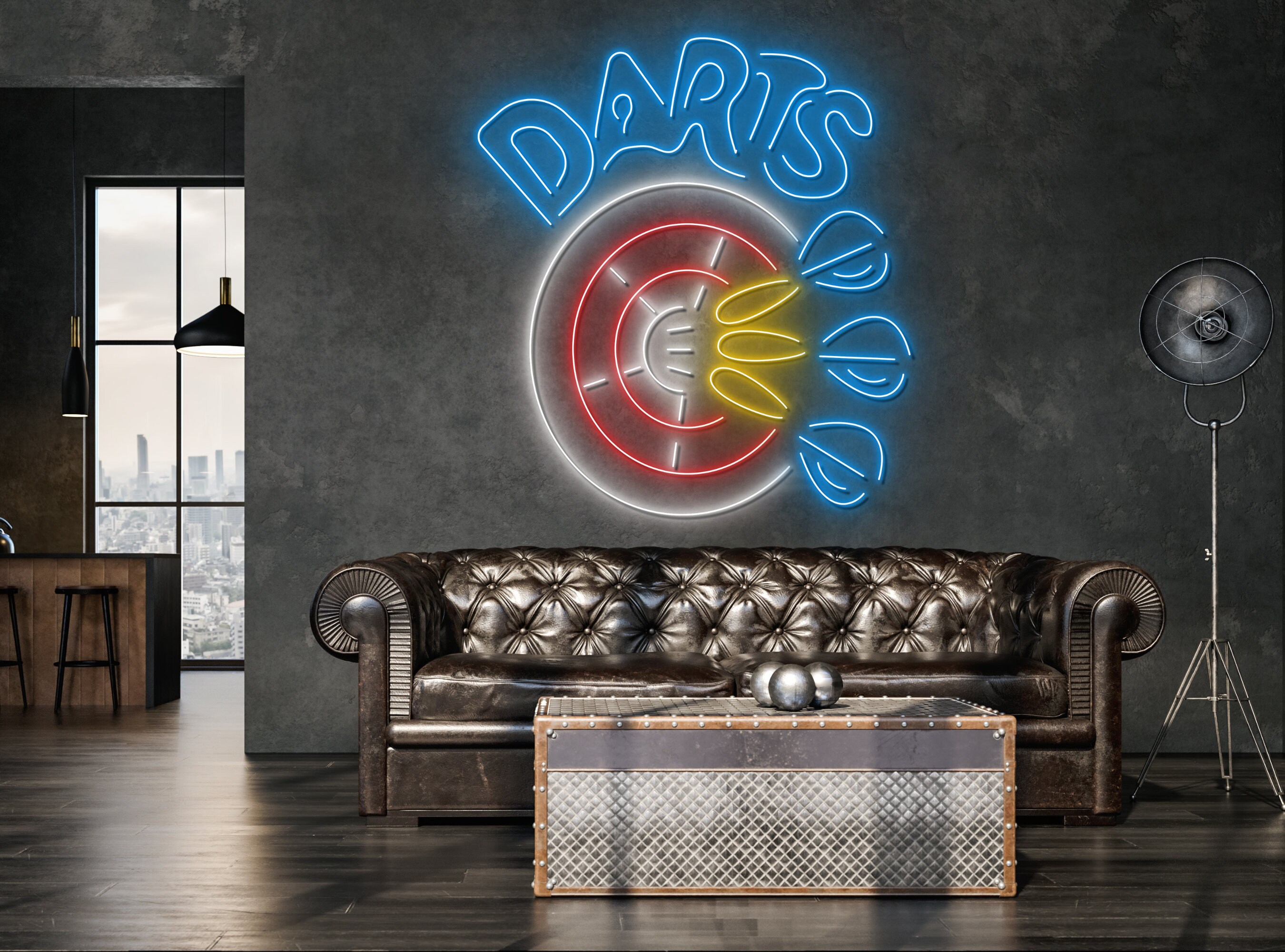Target With Dart Neon Sign Wall Decoration Gift