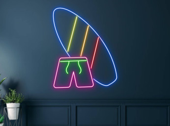 Surfing Neon Sign