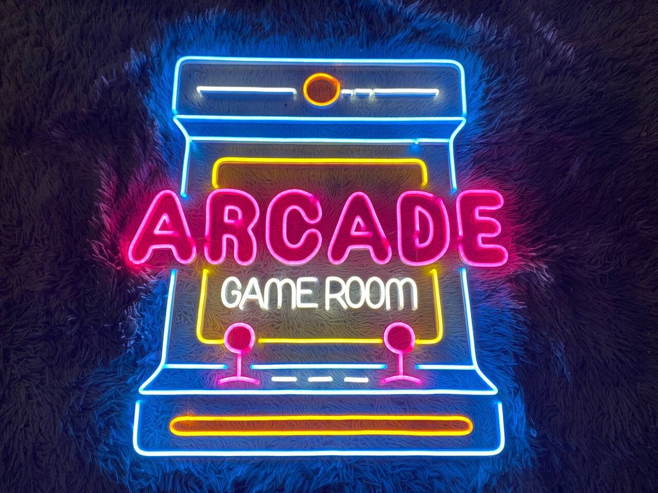 Arcade Neon Sign Game Room Decor