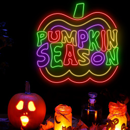 Pumpkin Season Neon Signs Halloween Deco Thanksgiving Decor