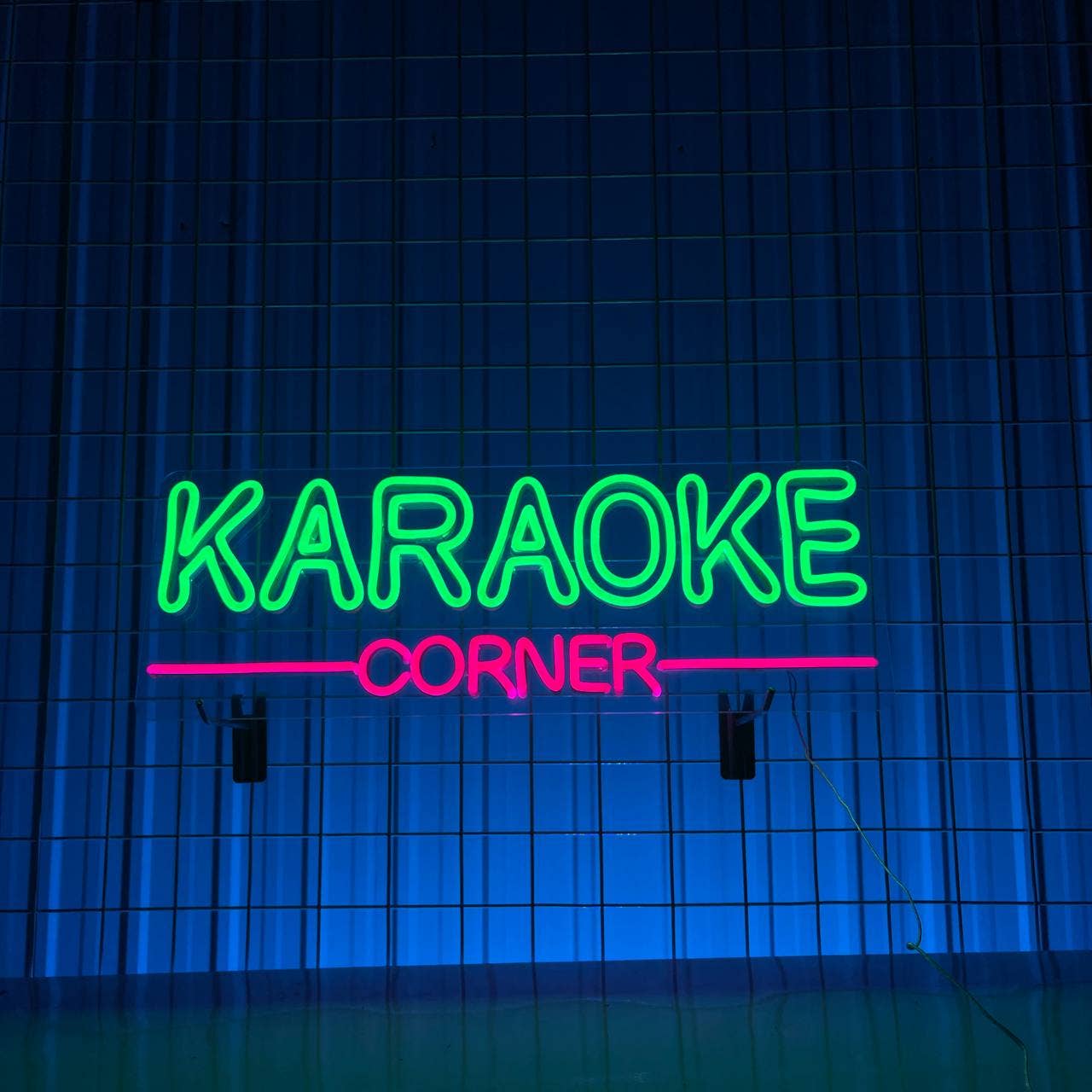 Karaoke Corner Neon Sign Karaoke Store Signboard Decor