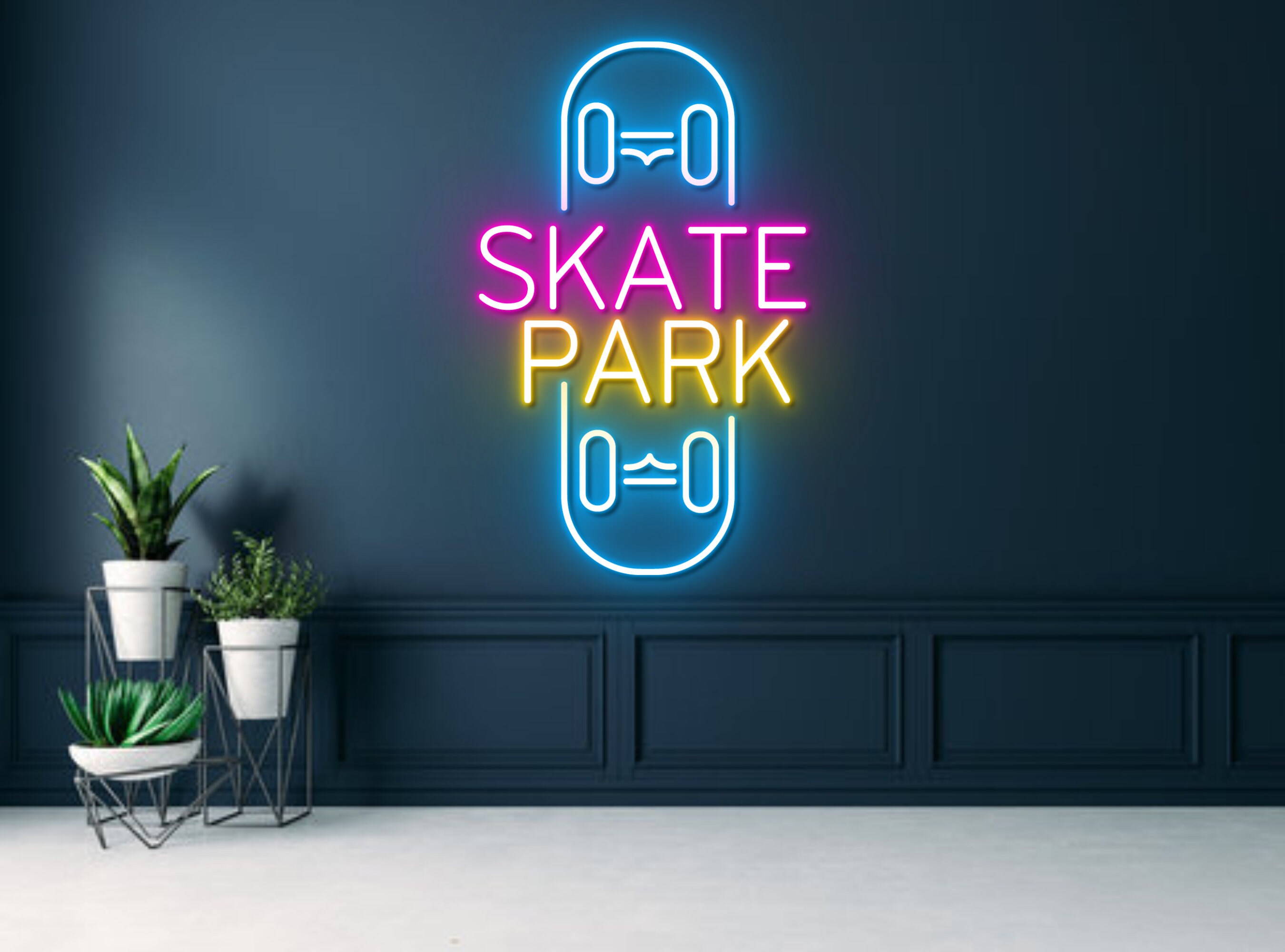 Skate Board Park Neon Sign