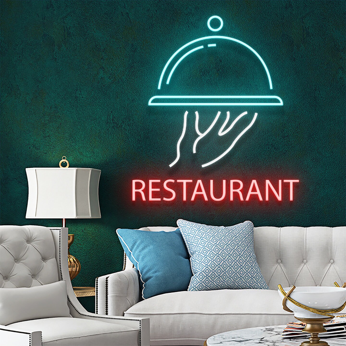 Restaurant Welcome Neon Sign Kitchen Room Decor