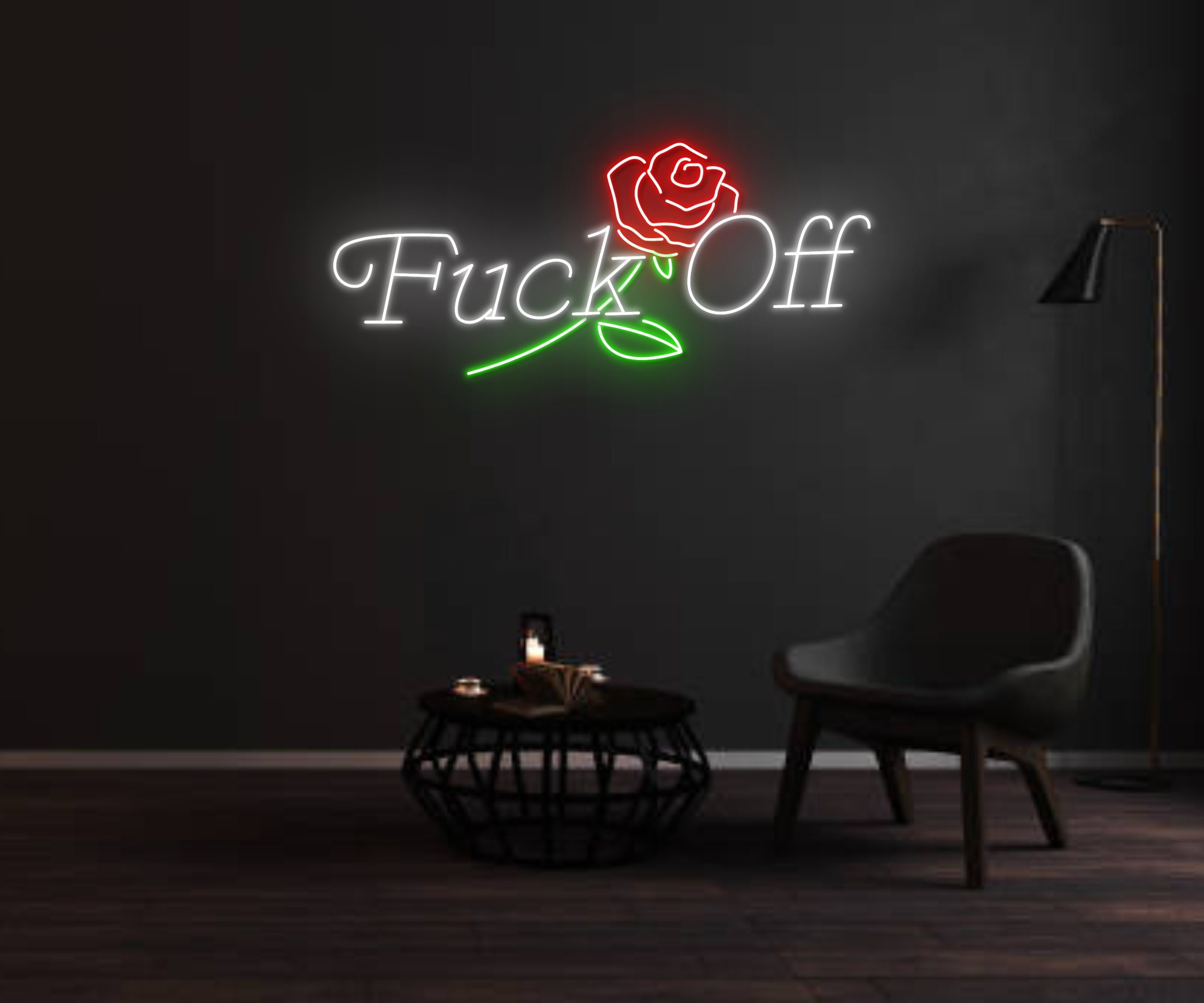 Fuck Off Neon Light Sign Quote Led Light For Room Party Club