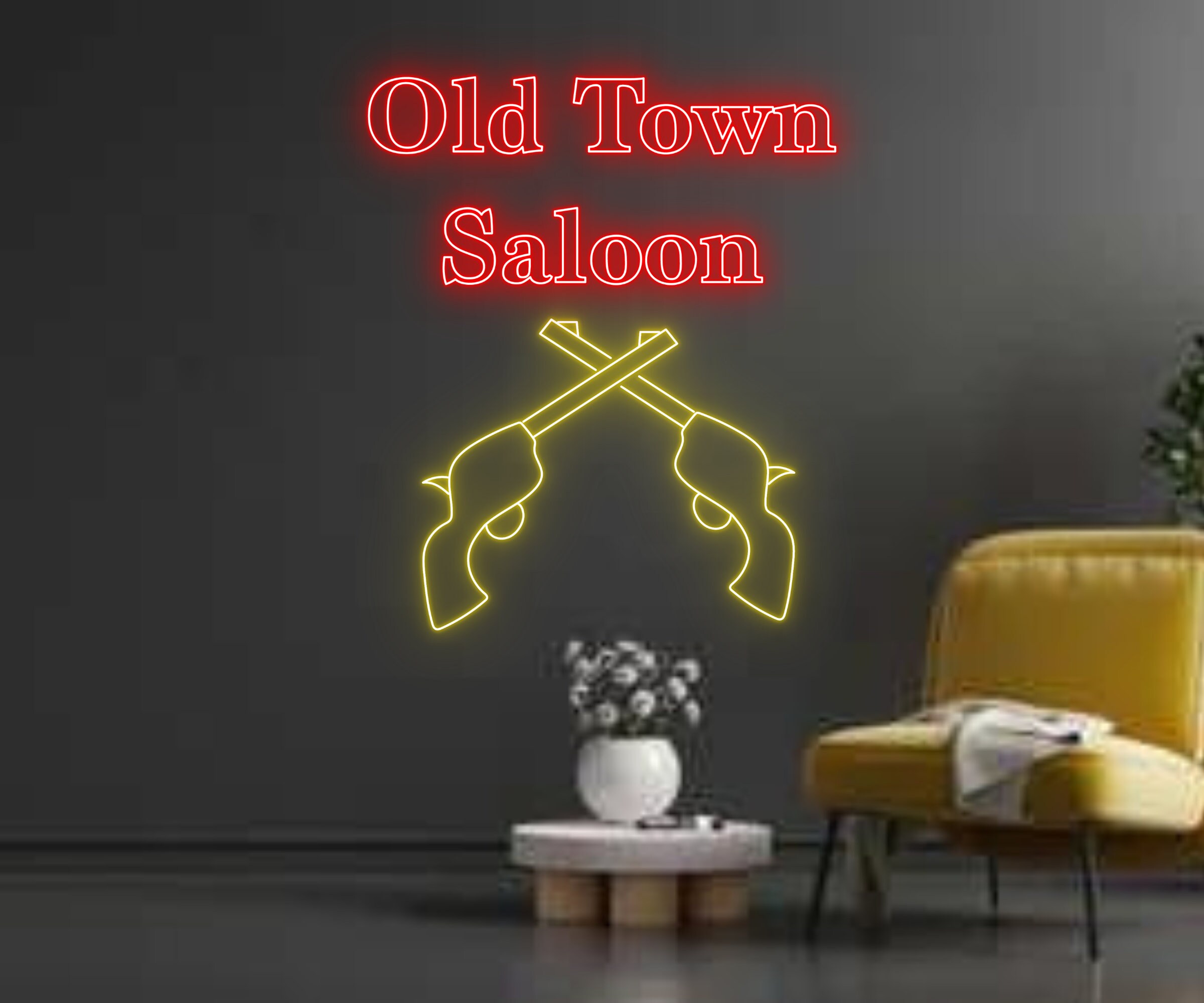 Old Town Saloon Neon Sign