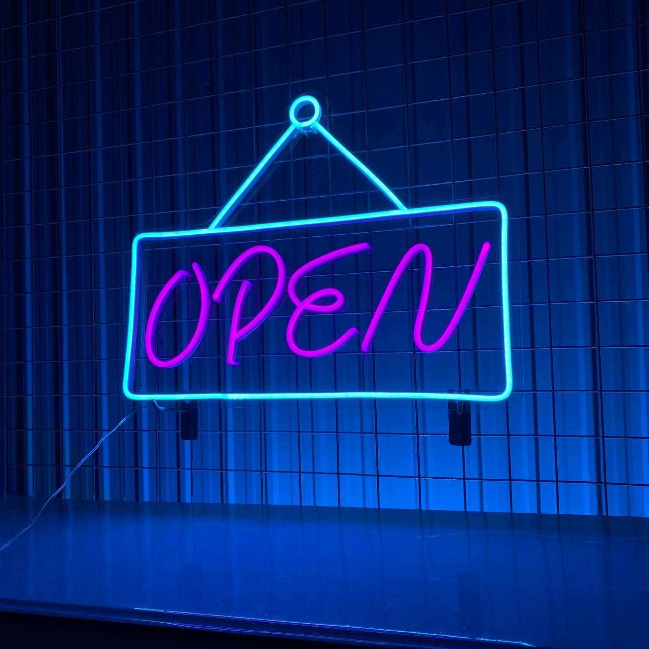 Open Welcome Hanging Neon Signs Store Bar Pub Decor