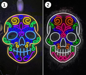 Skull Neon Signs Halloween Led Sign Decor