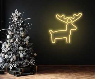 Reindeer Neon Sign Christmas Neon Signs Decor