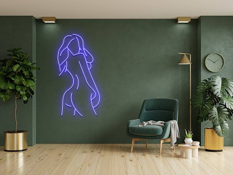 Sexy Woman Line Art Neon Signs Abstract Art Wall Decor