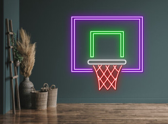 Backboard Basketball Ball Neon Sign Wall Art Signage