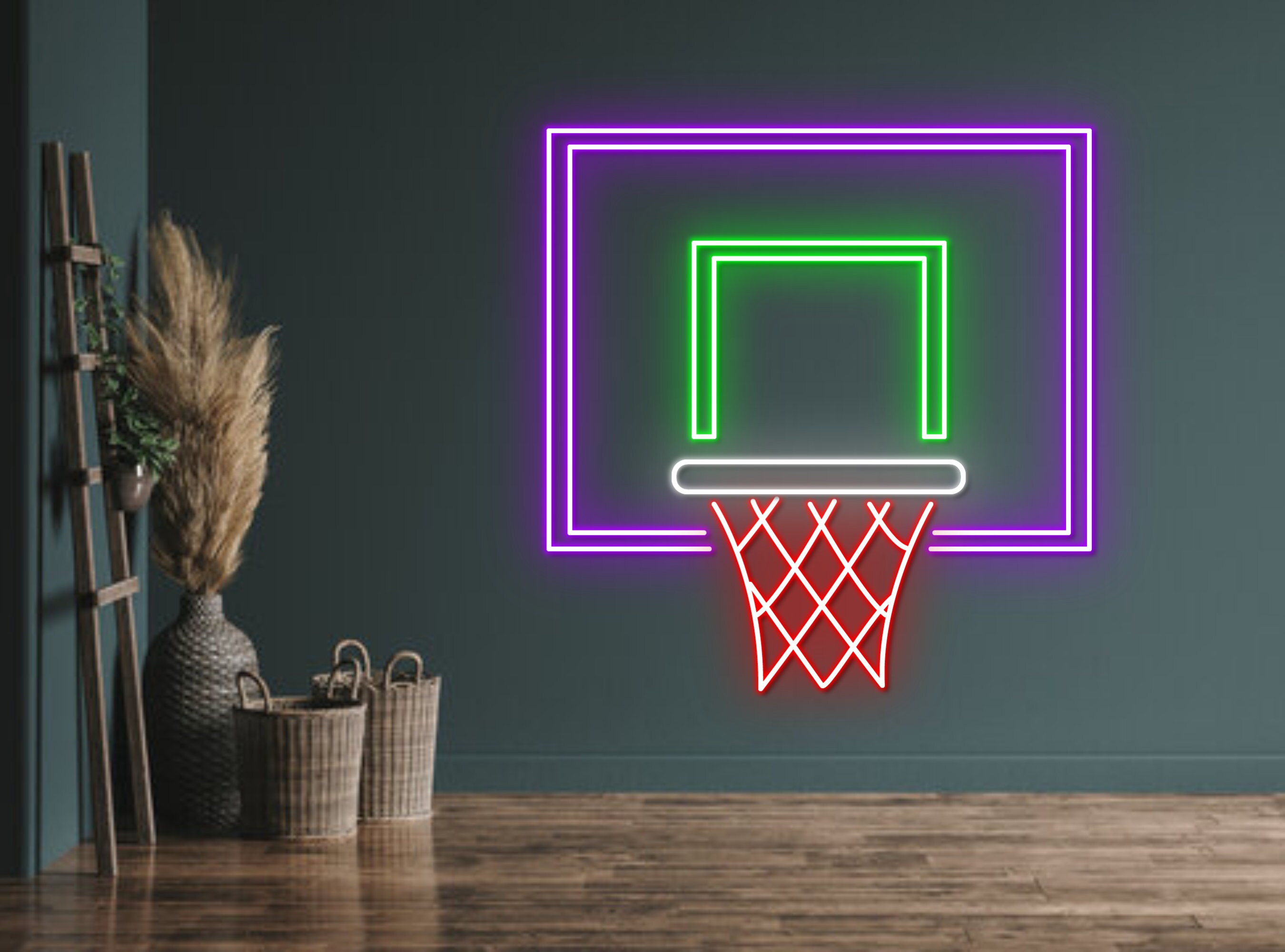 Backboard Basketball Ball Neon Sign Wall Art Signage