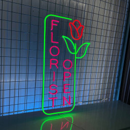 Florist Open Neon Sign Plant Flower Shop Decor Signboard