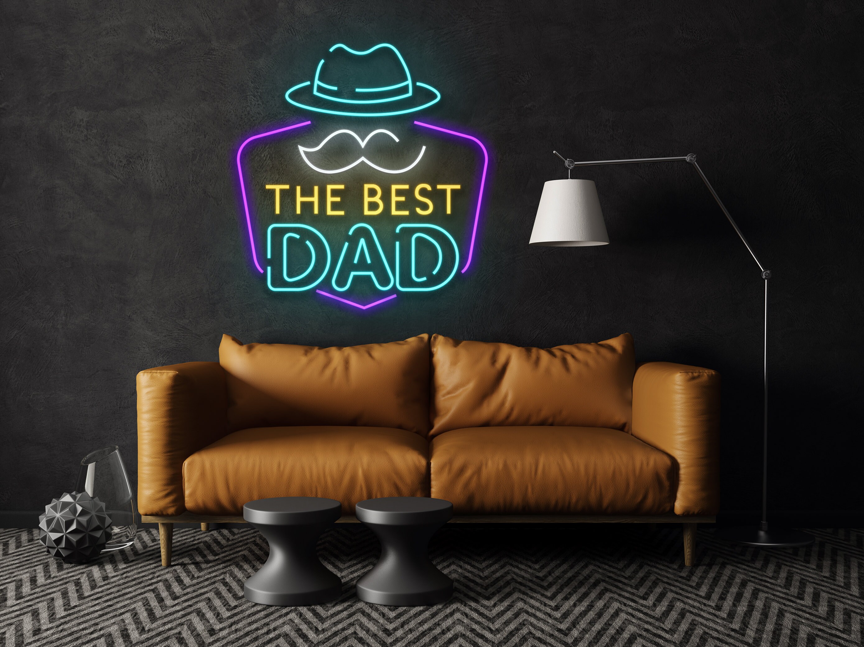 The Best Dad Neon Sign Father Day Idea