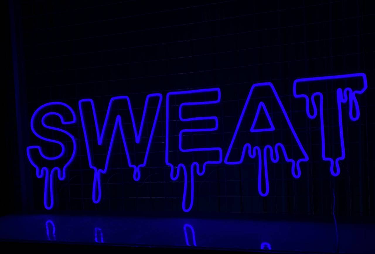 Sweat Letter Dripping Neon Sign Sweat Led Light Decoration