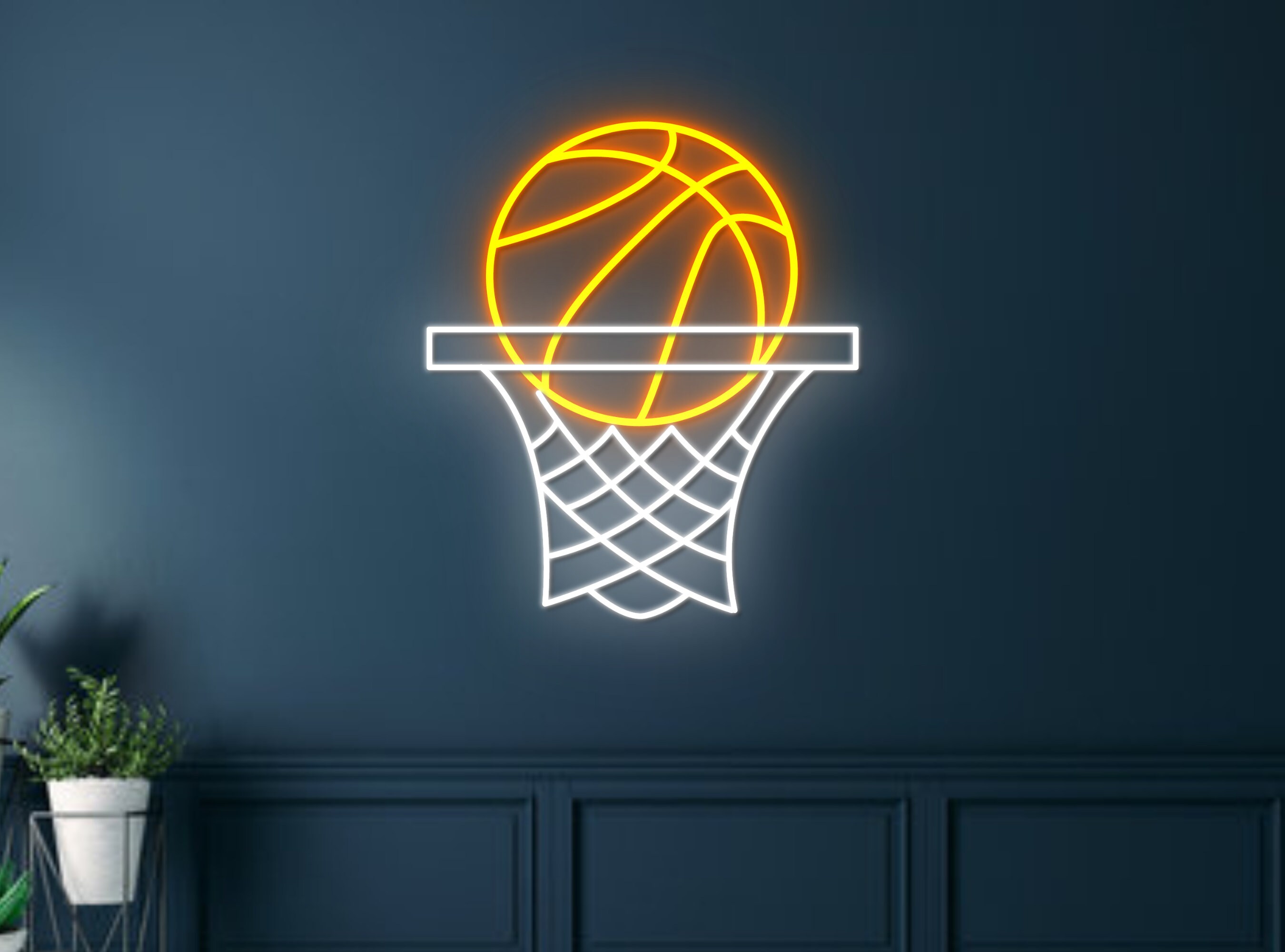 Backboard Basketball Ball Neon Sign Decor sign