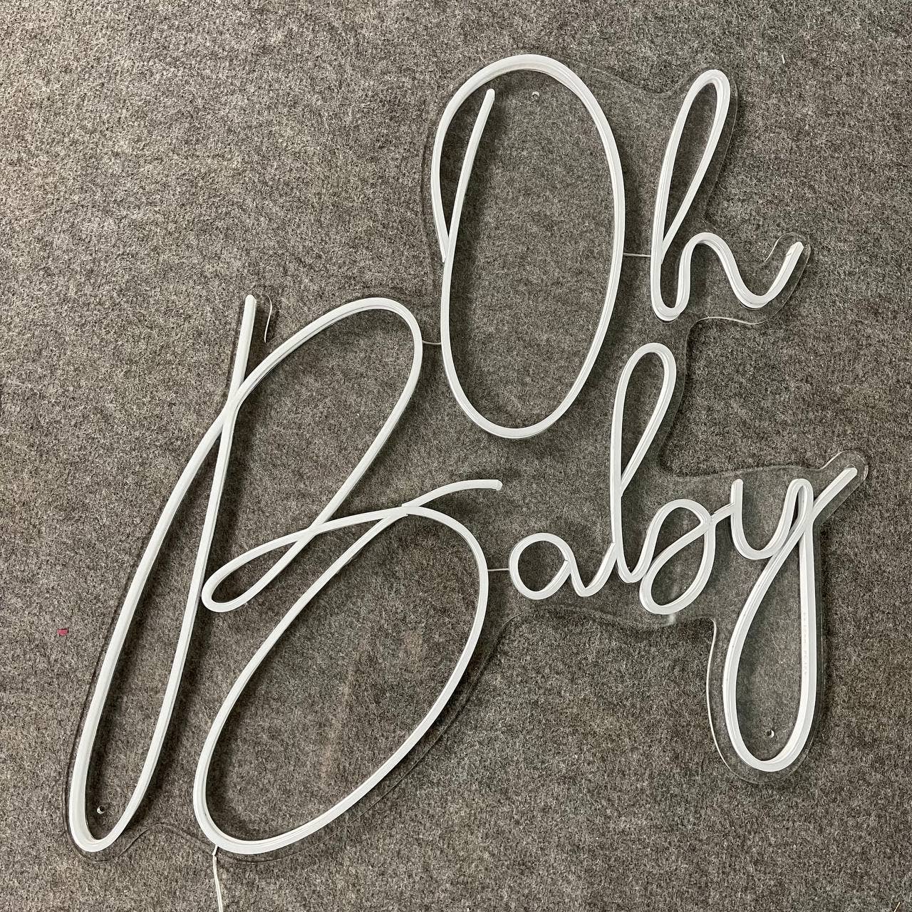 Oh Baby Neon Sign Girl Kids Home Wall Decor