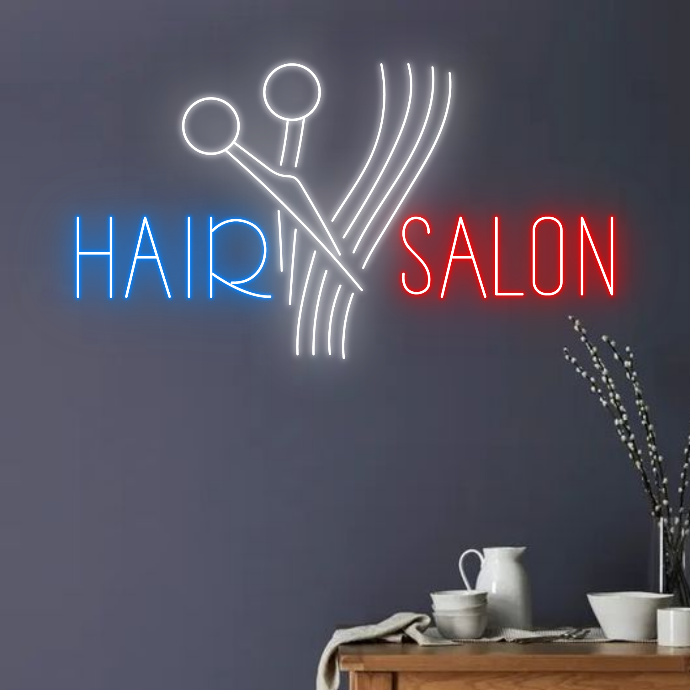 Hair Salon Neon Signs Hair Salon Shop Wall Decor Signboard