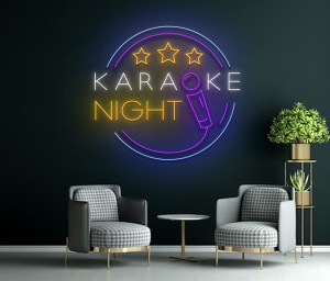 Karaoke Party Night Bar Neon Sign