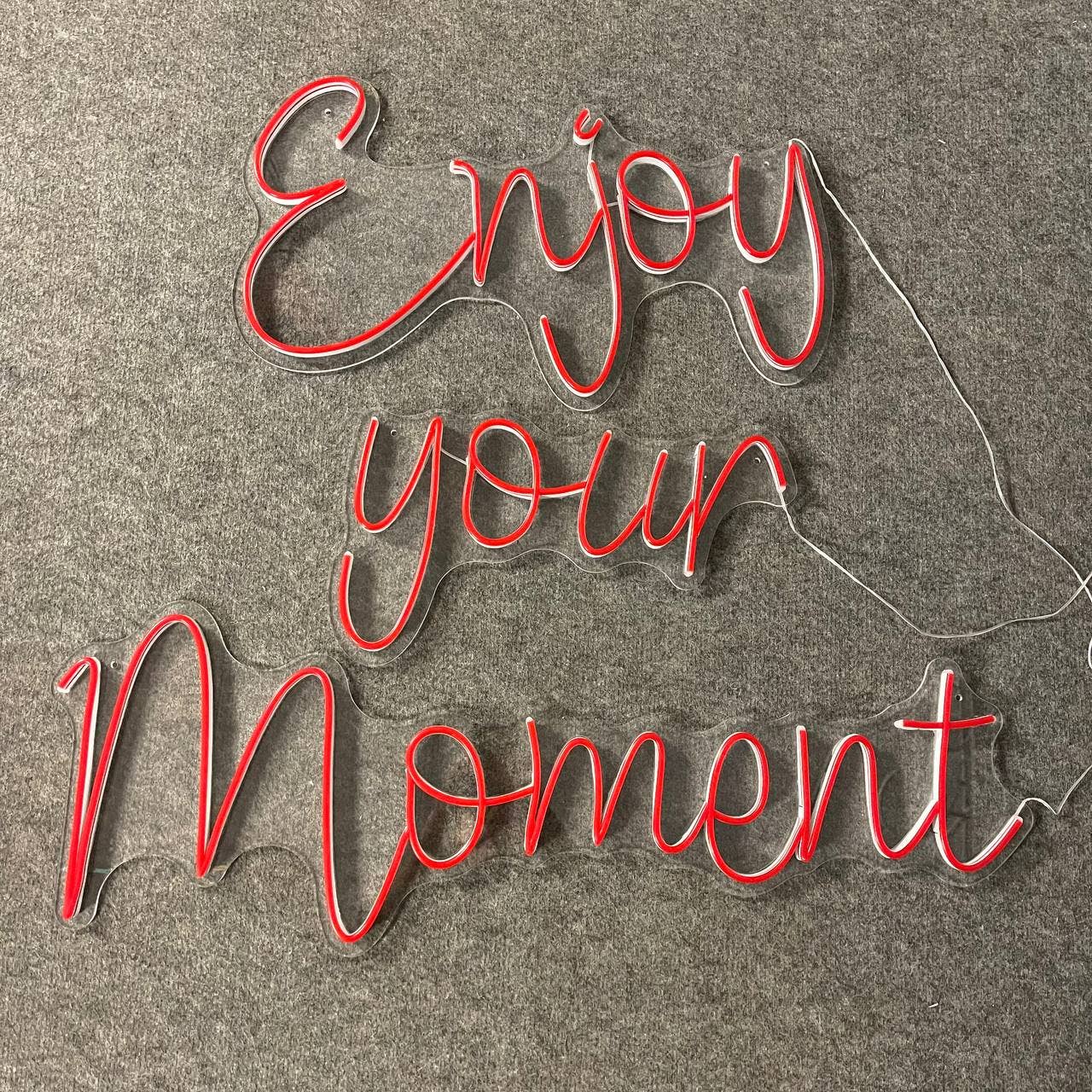 Enjoy Your Moment Neon Sign Trendy Wall Decor