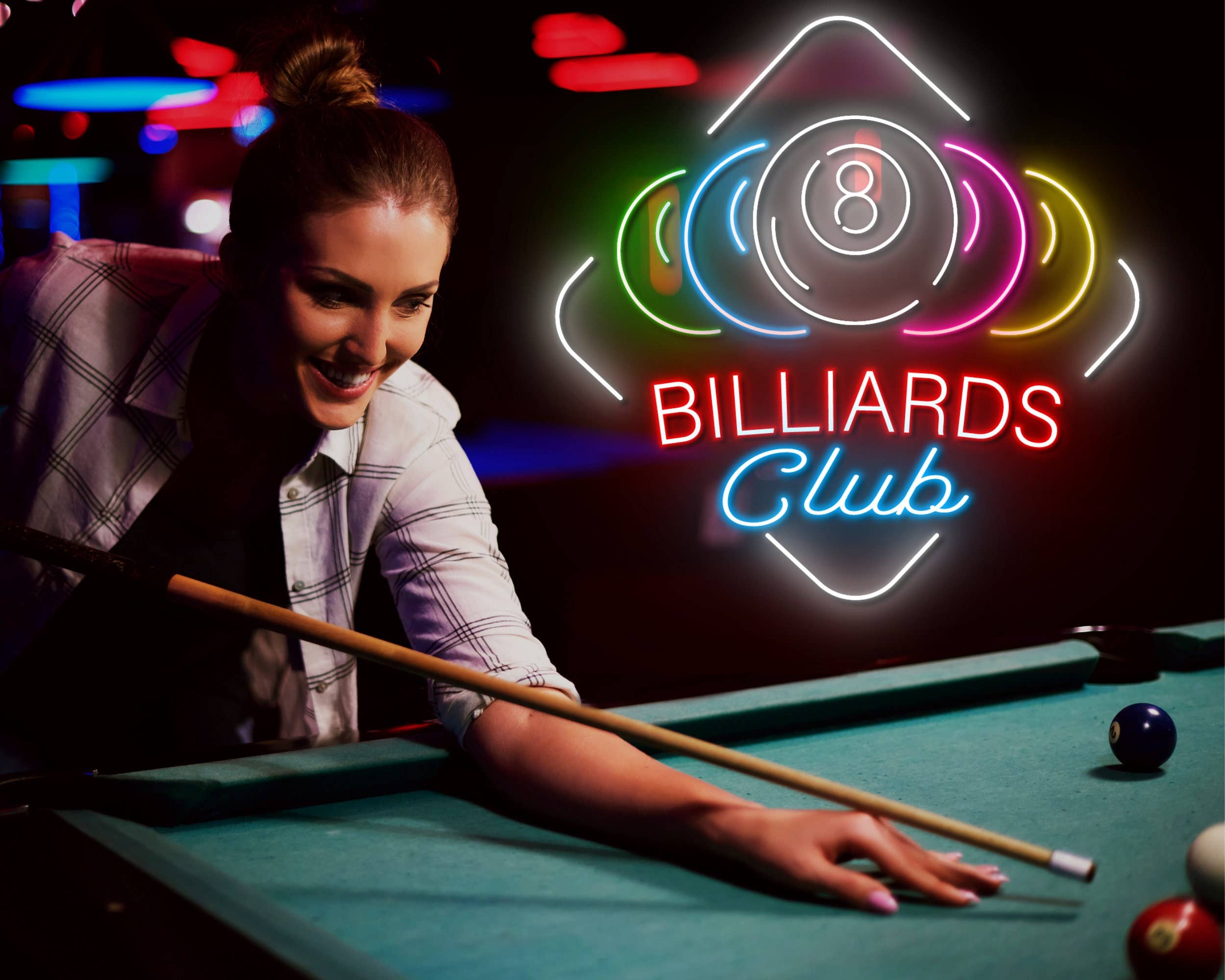 Billiard Neon Sign Arcade Wall Decor