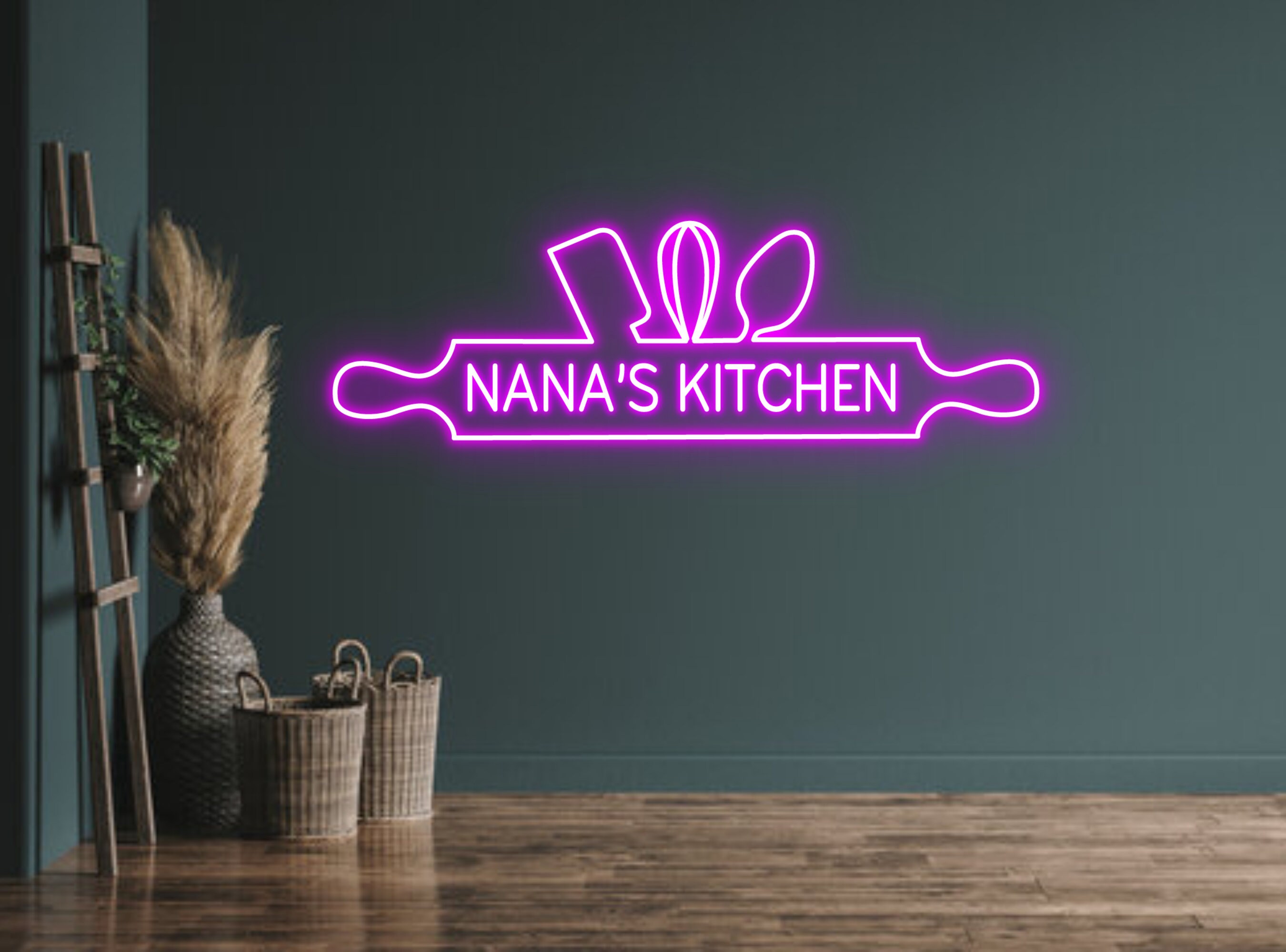 Nana Kitchen Neon Sign Hanging Sign Wall Art