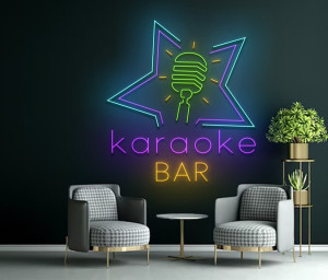 Karaoke Party Night Bar Neon Sign Karaoke Club Neon Sign