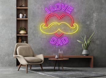 I Love Dad Neon Sign Father Day Idea