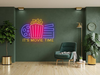 It's Movie Time Neon Sign