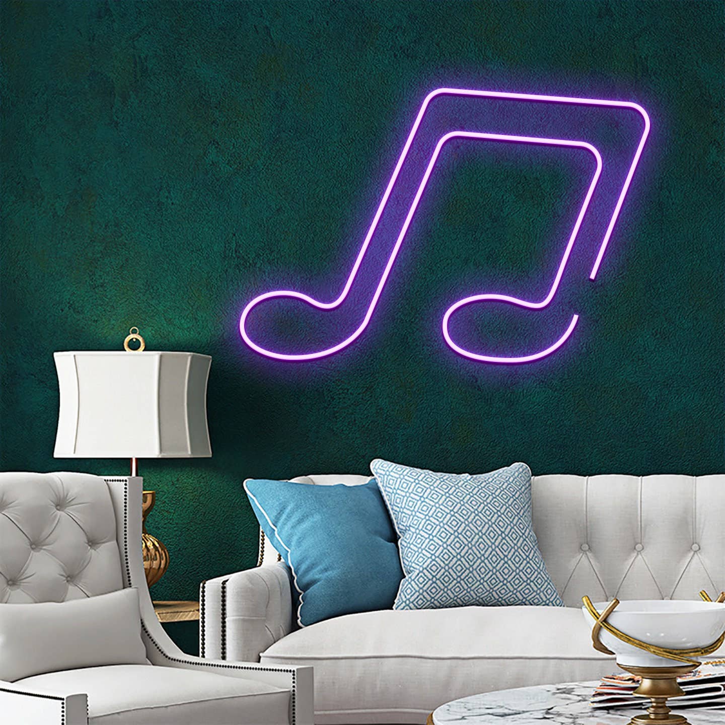 Music Notes Neon Sign Musician Gifts Studio Decor