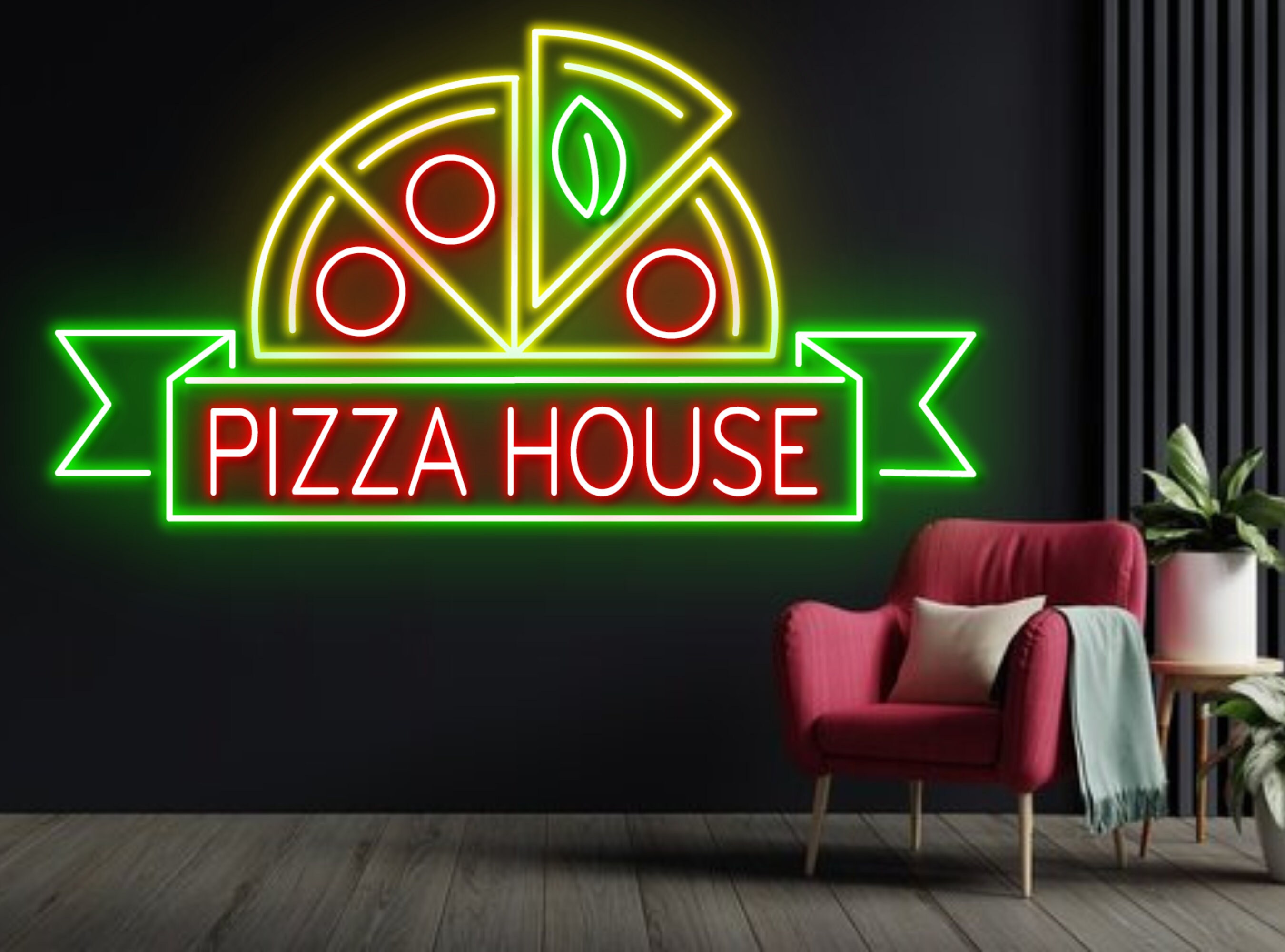 Pizza Restaurant Neon Sign