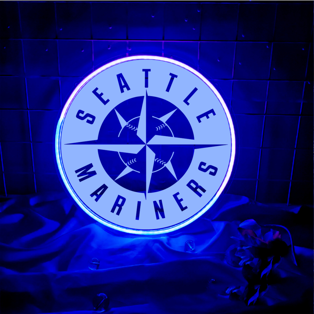 Seattle Mariners Baseball Laser Sign