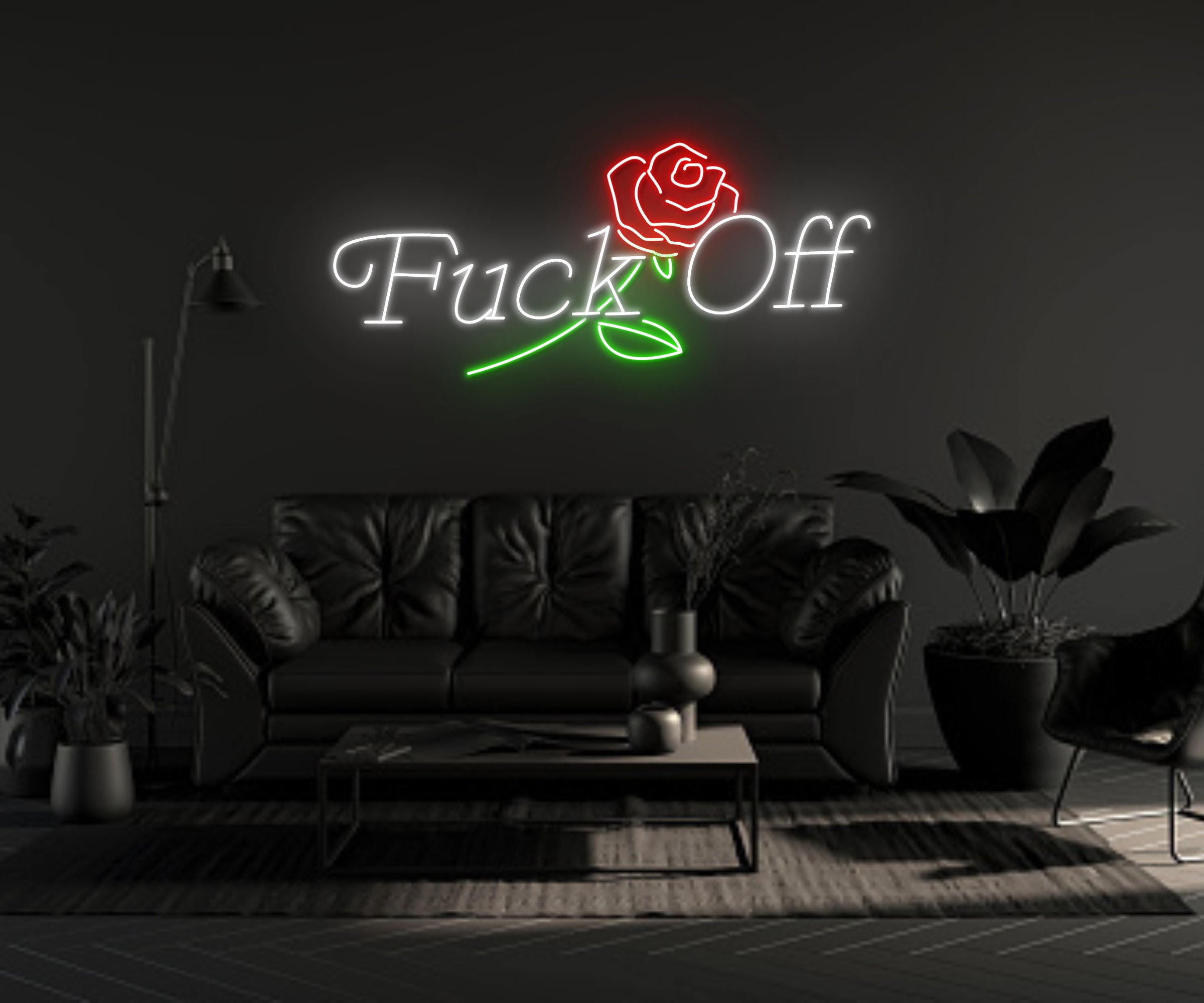 Fuck Off Neon Light Sign Quote Led Light For Room Party Club