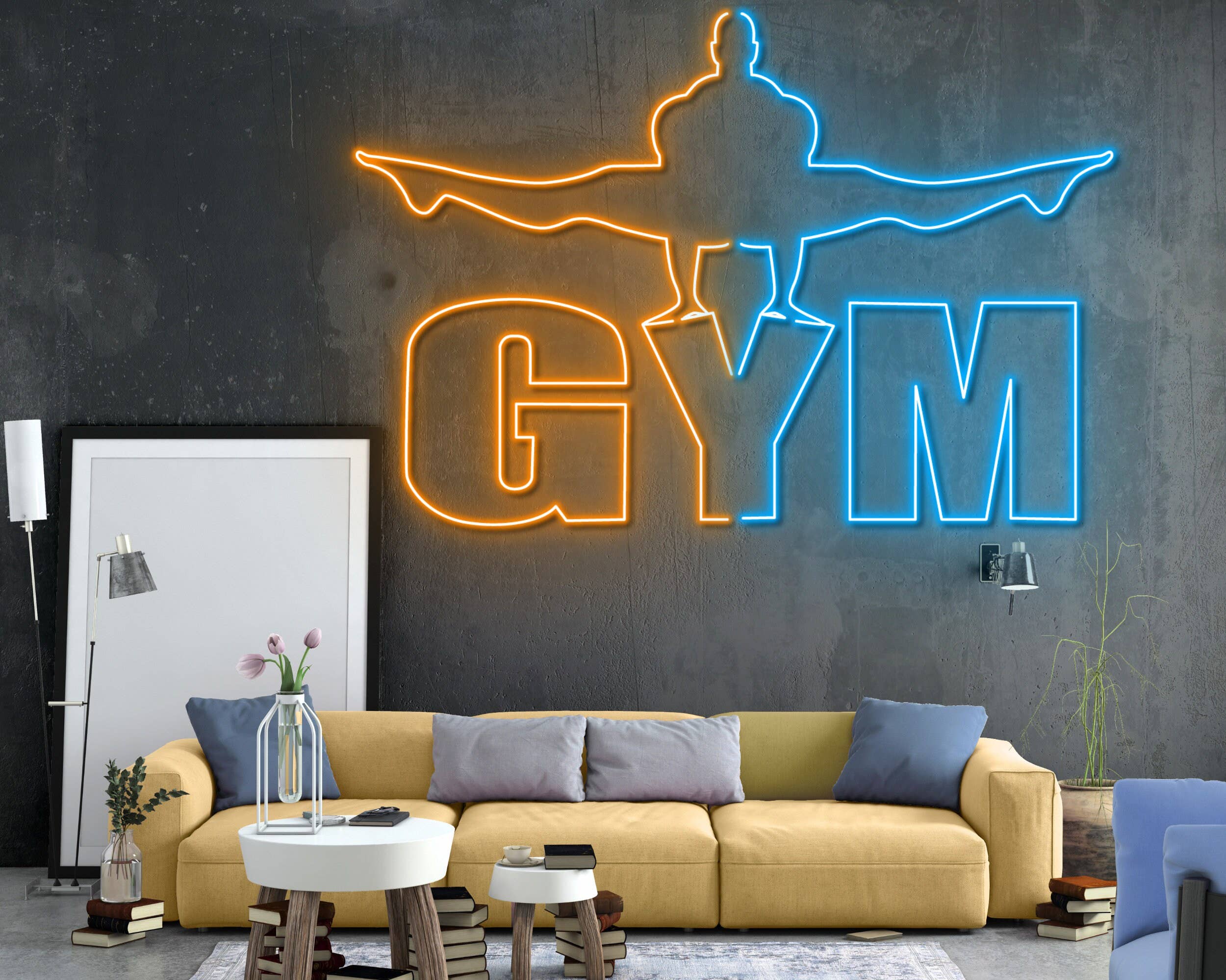 Male Gymnastics Neon Sign