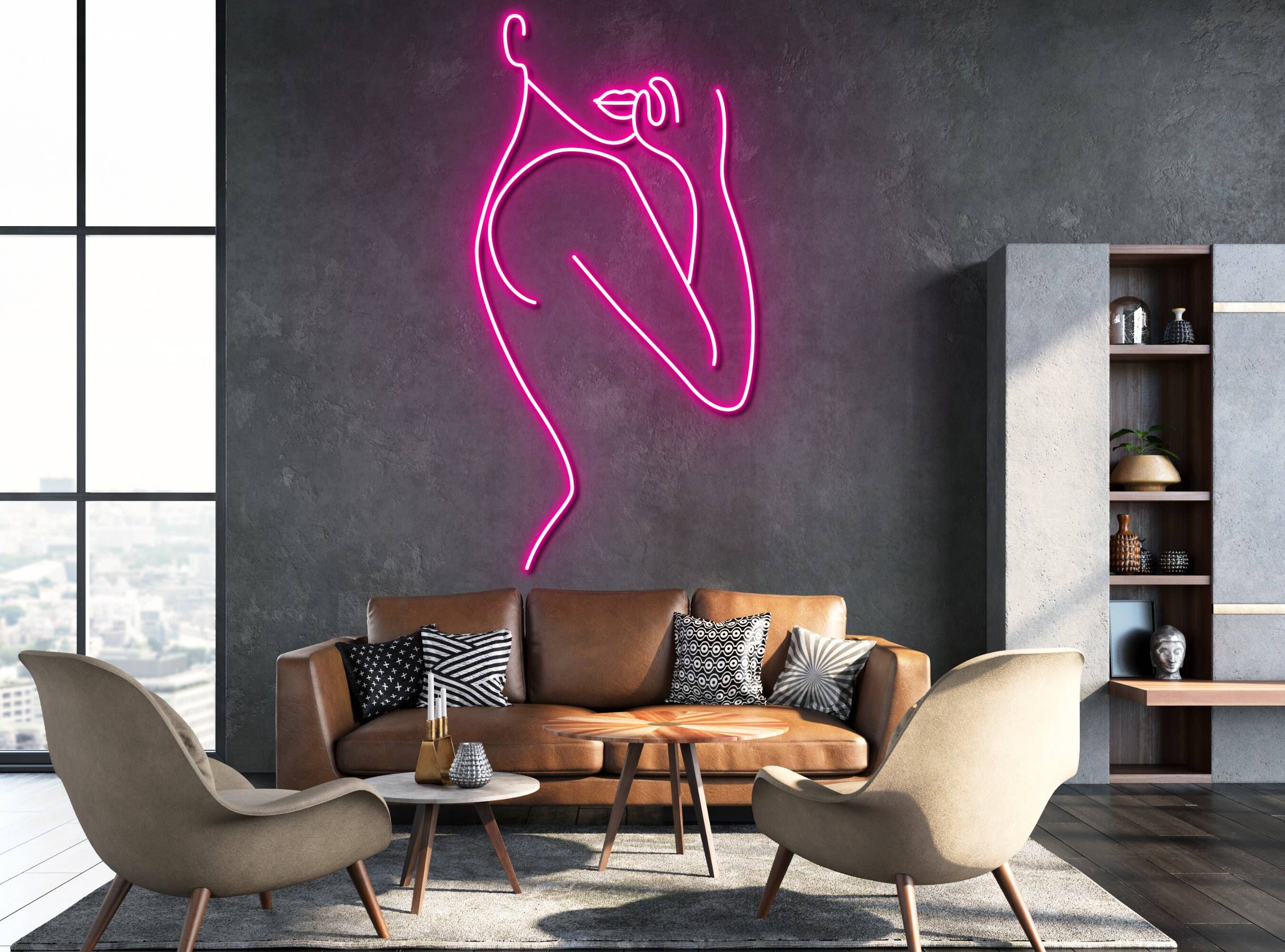 Body Woman Line Art Neon Signs Abstract Art Decor